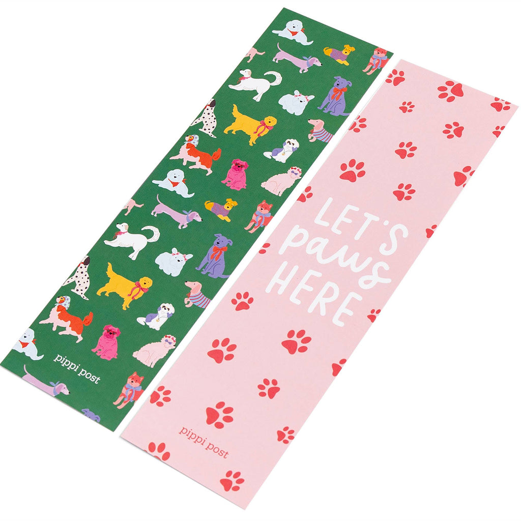 Let's Paws Here Dogs Bookmark Set of two