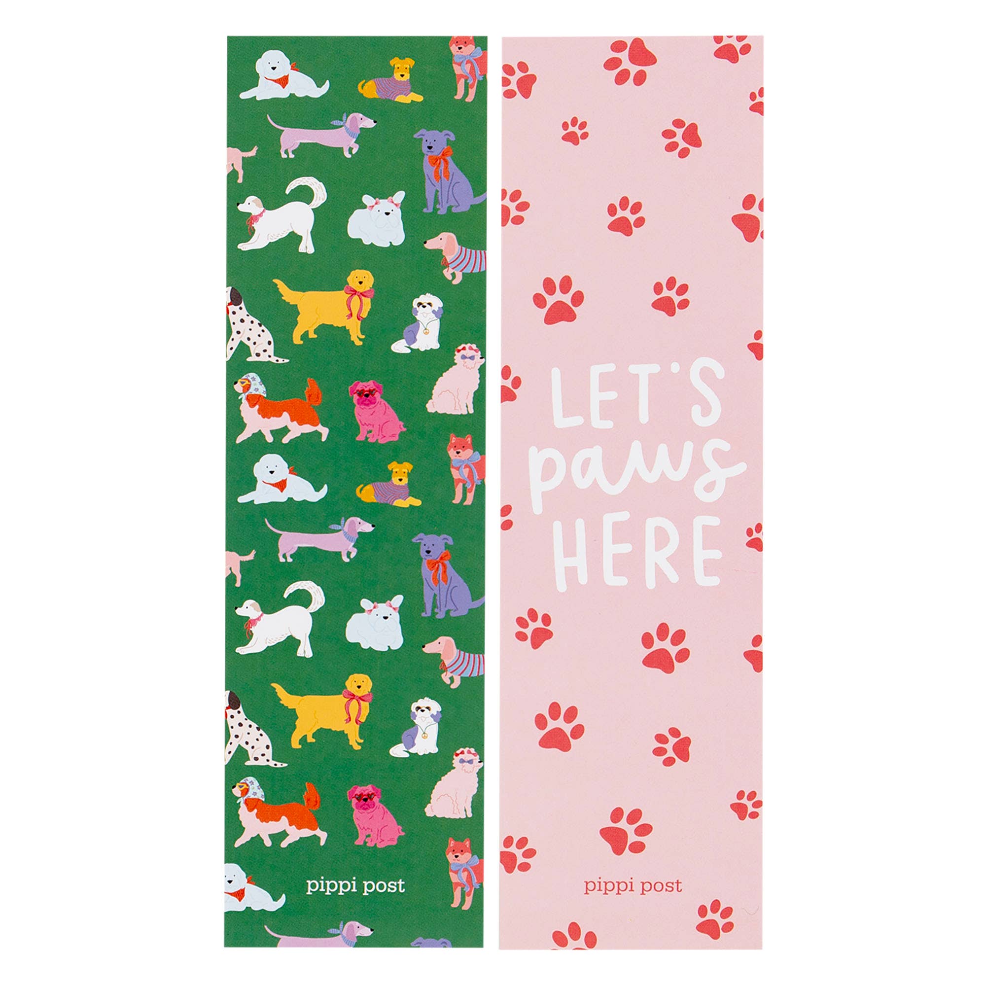 Let's Paws Here Dogs Bookmark Set of two
