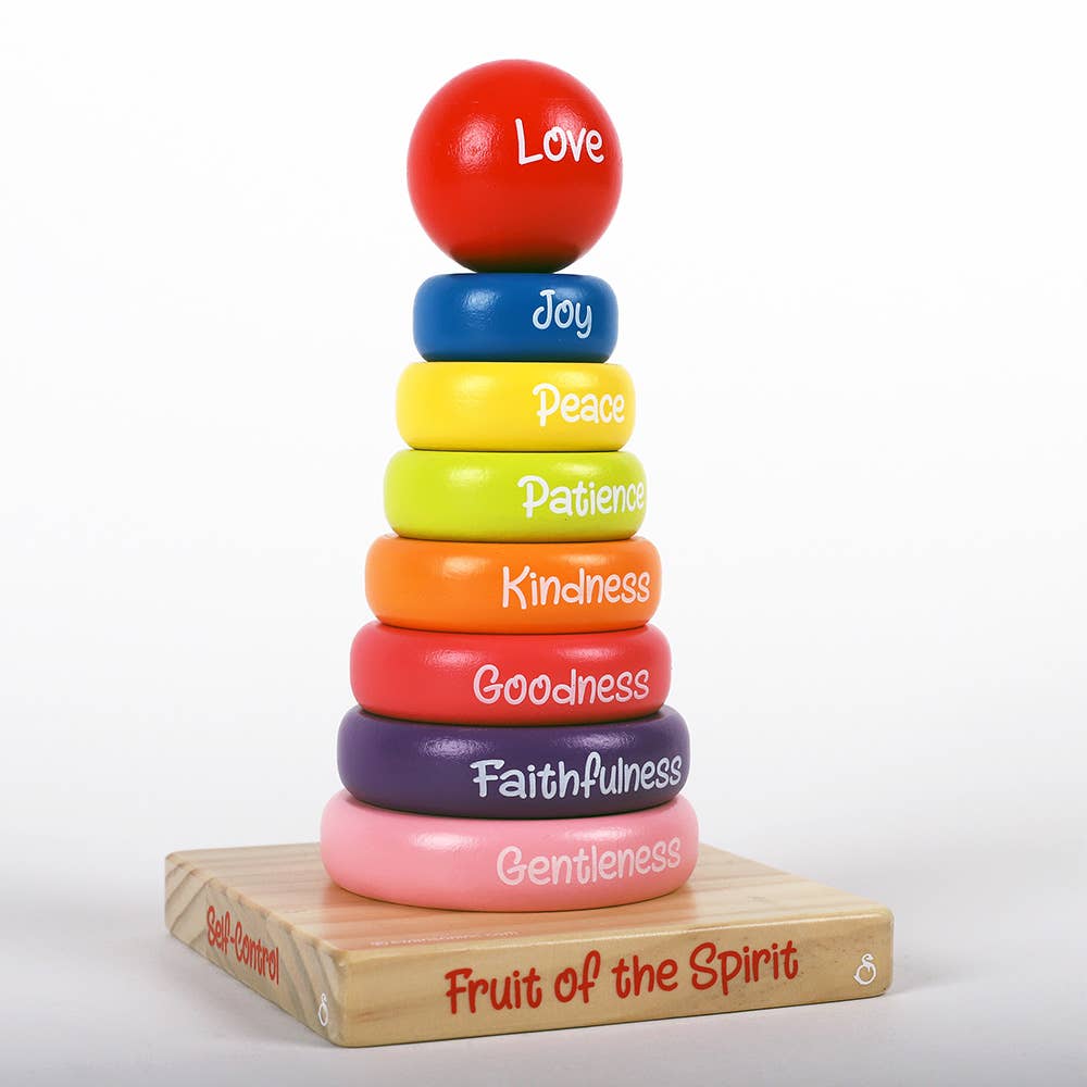 Puzzle Wood Stackable Rings - Fruit Of The Spirit