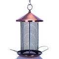 12-in Copper Finish Mesh Metal Secure Cap Cover Bird Feeder