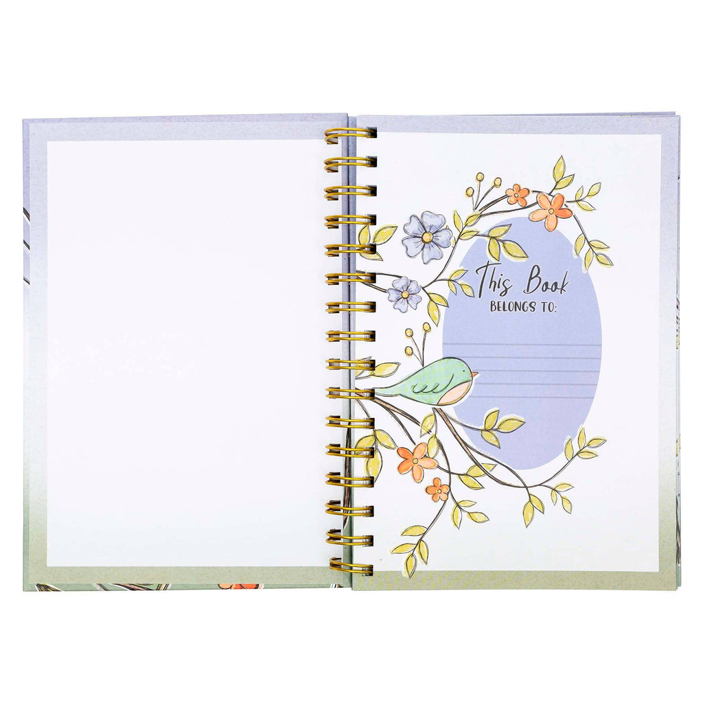 Guided Journal: Happy Flowers & Bird Rejoice (Psalm 118:24) SPIRAL