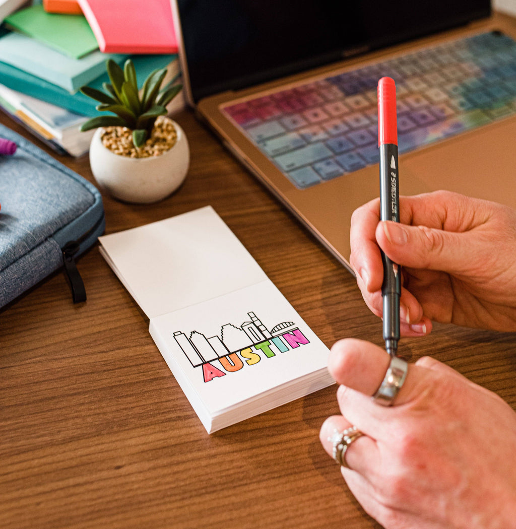 Tiny Texas Themed Illustrations Mini Coloring Book