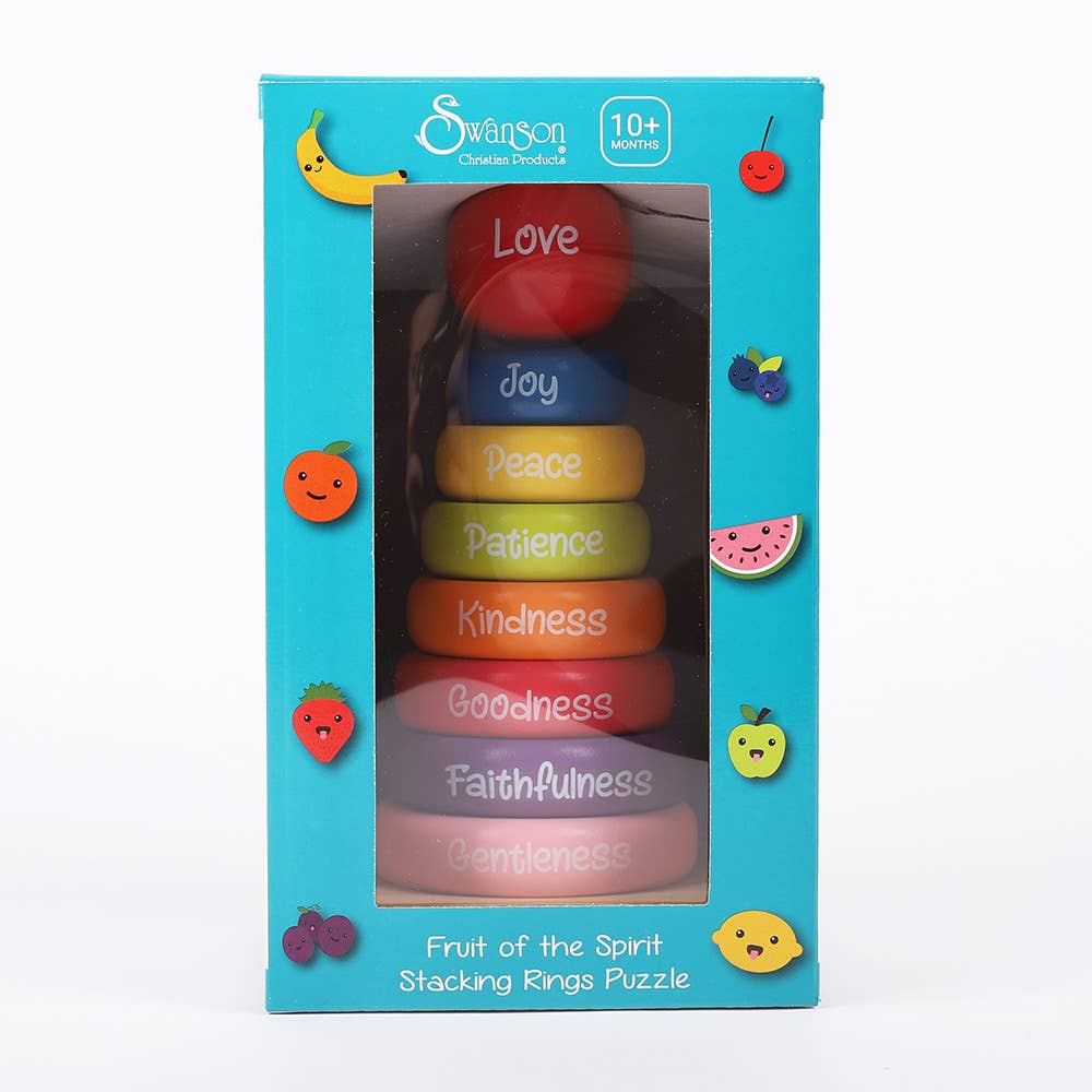 Puzzle Wood Stackable Rings - Fruit Of The Spirit