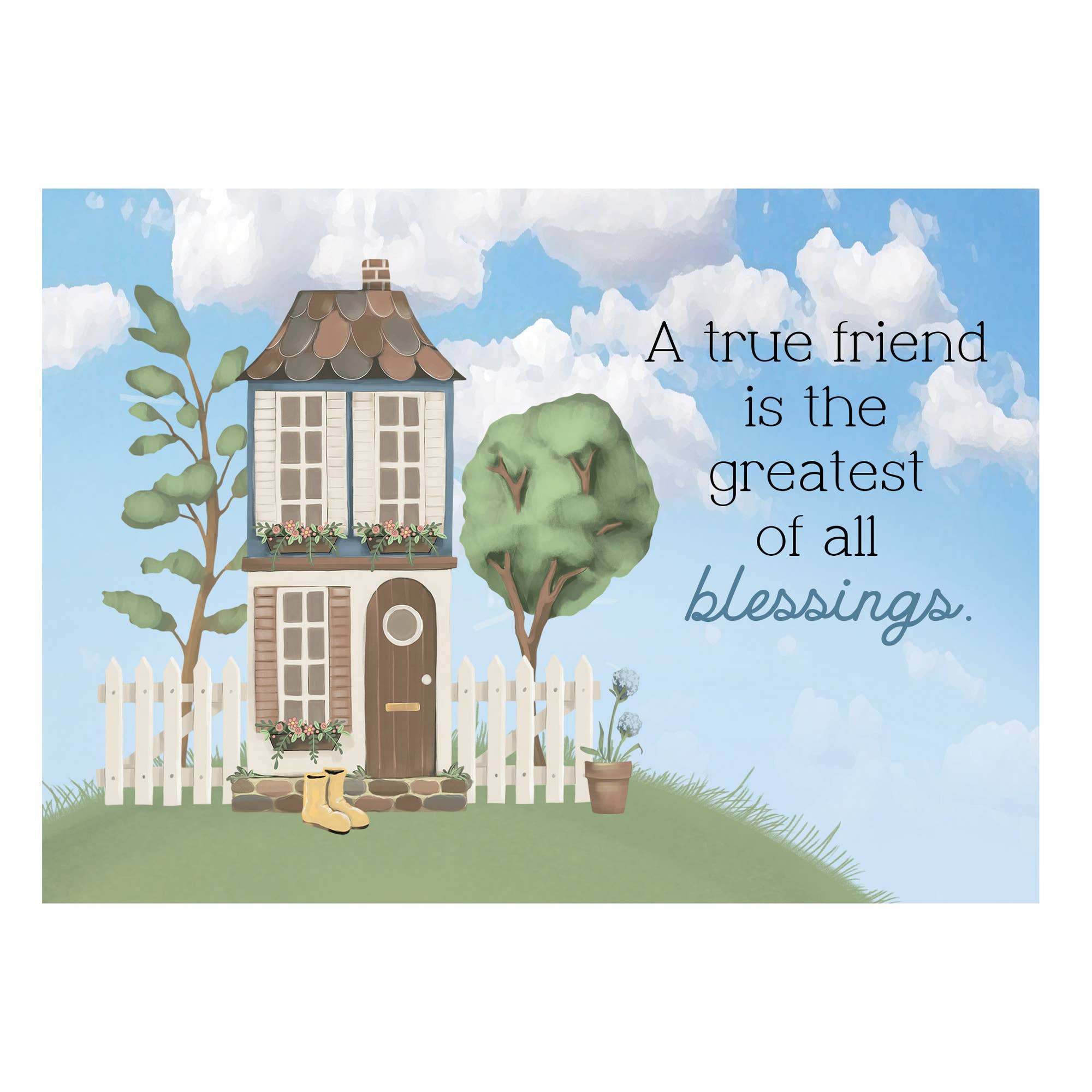 Boxed Cards: Friendship, Houses Set of 12
