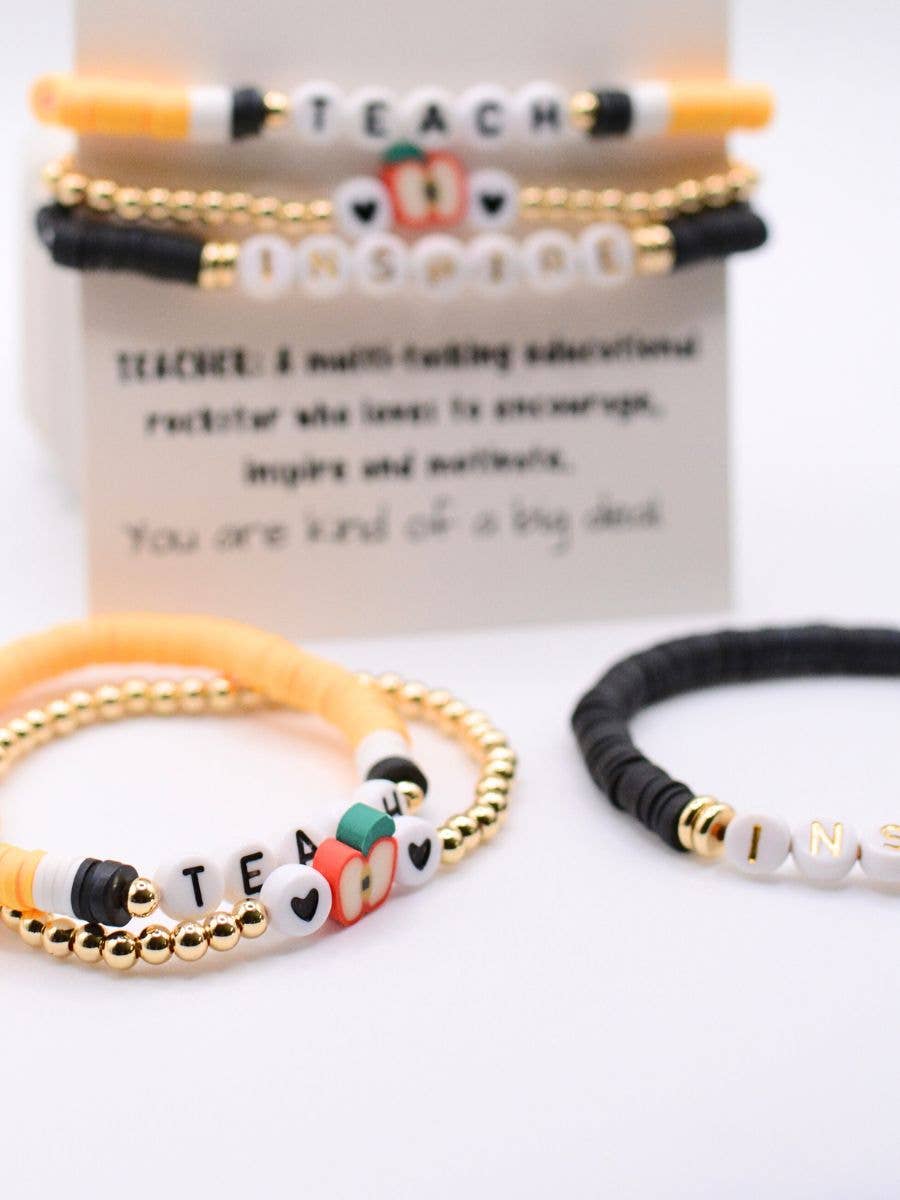Teach Love Inspire - Teacher Bracelet Set