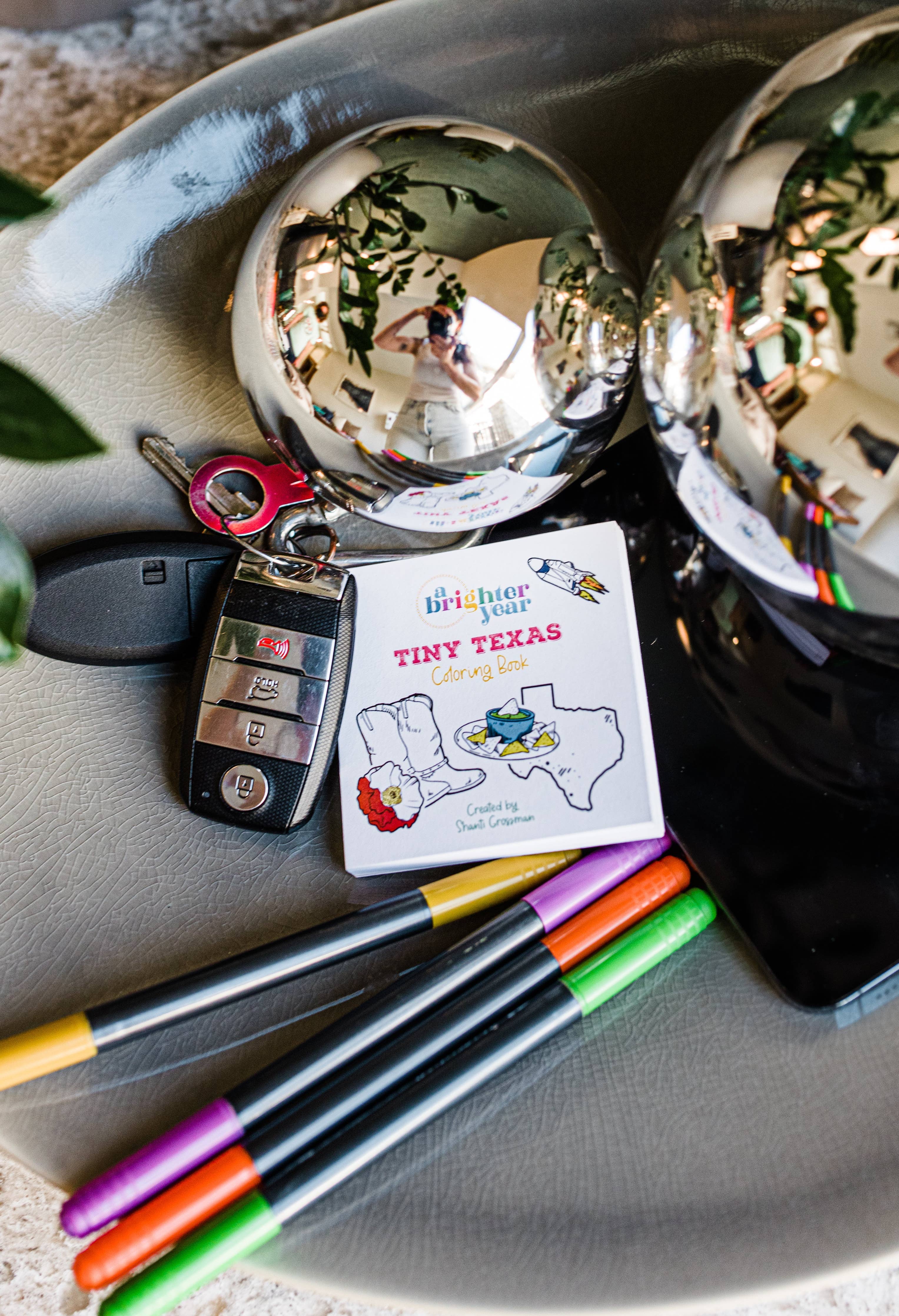 Tiny Texas Themed Illustrations Mini Coloring Book