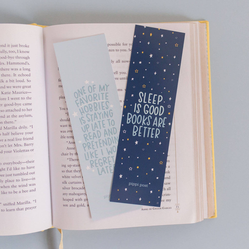 Sleep Is Good Books Are Better Bookmark Set of two
