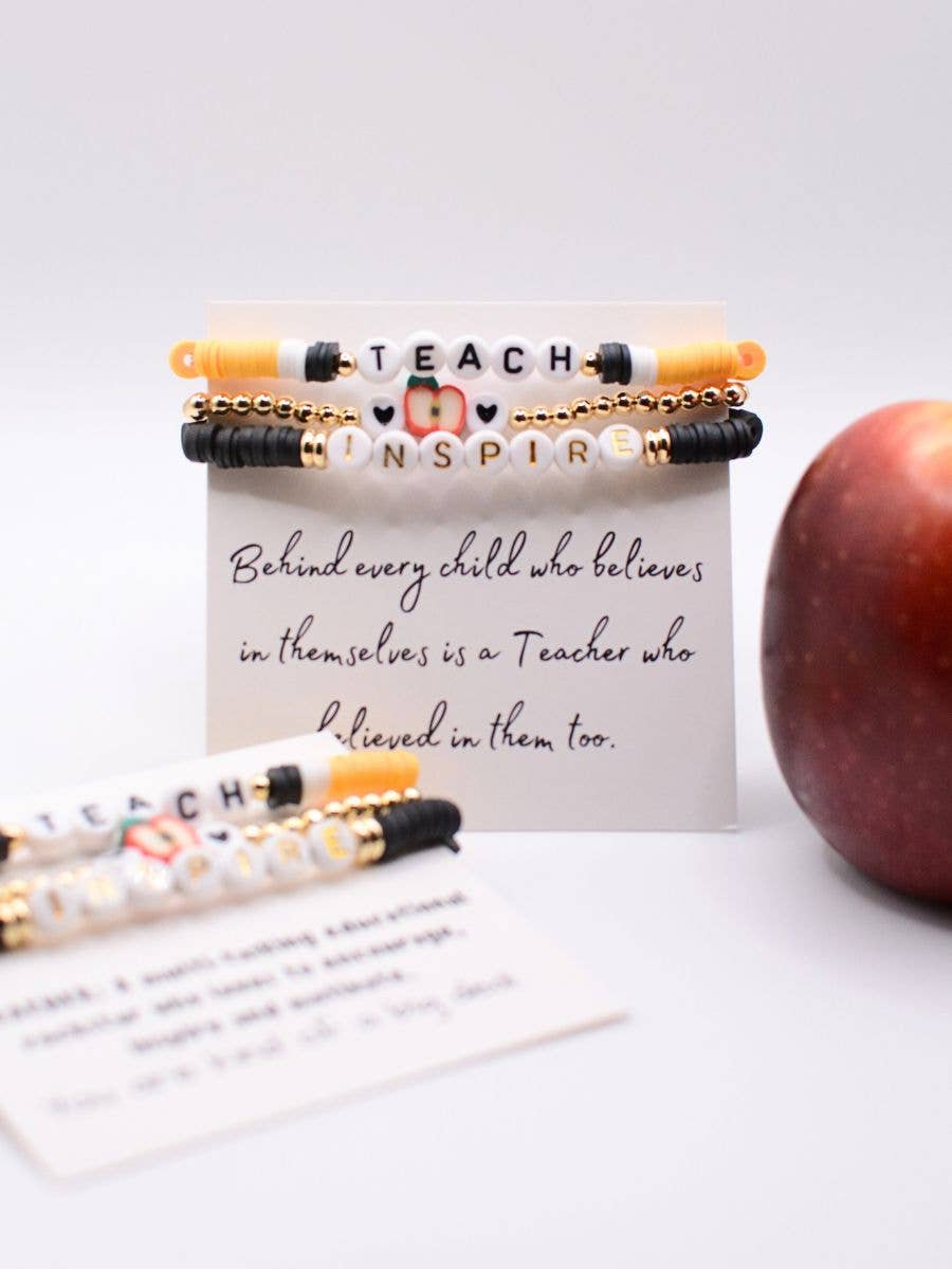 Teach Love Inspire - Teacher Bracelet Set