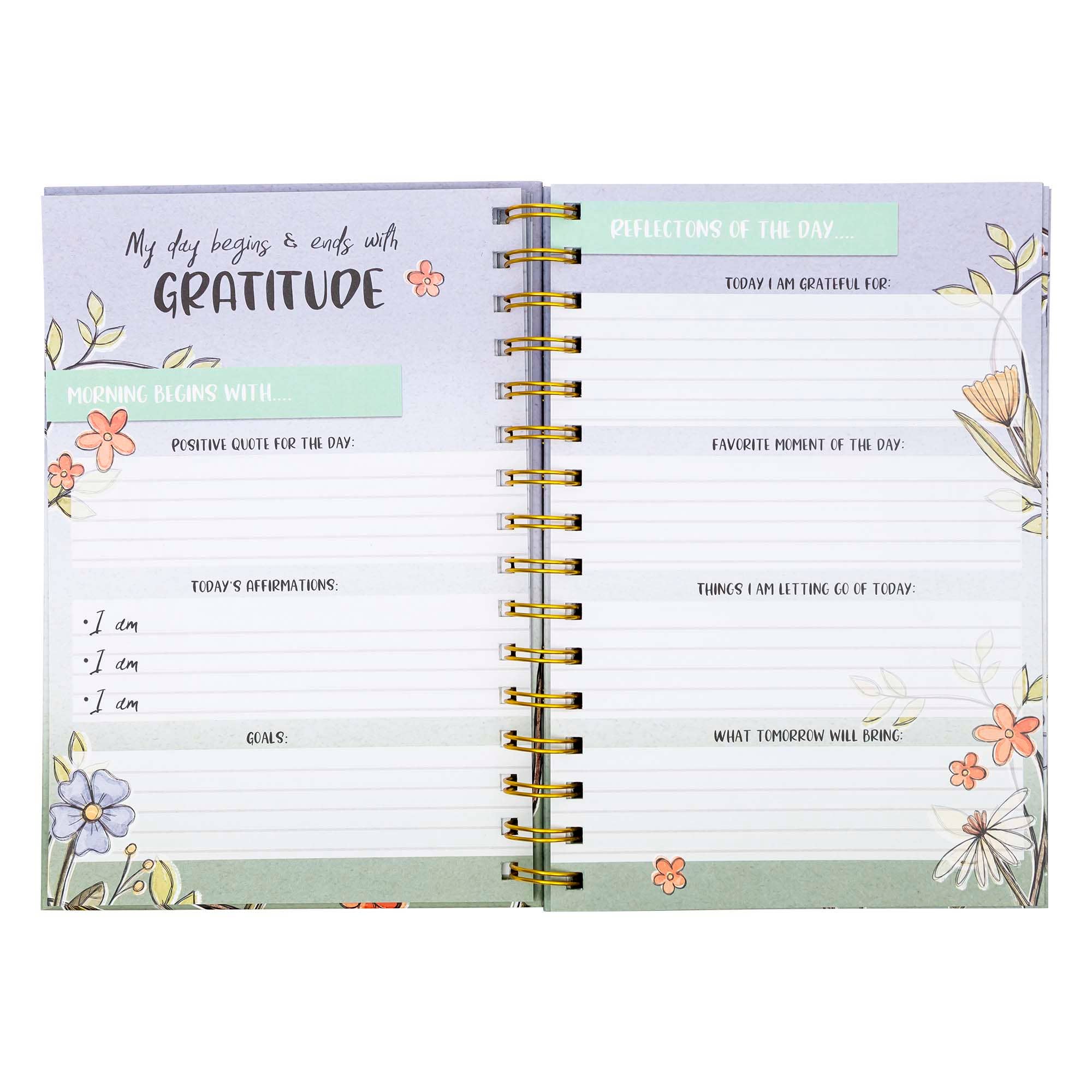 Guided Journal: Happy Flowers & Bird Rejoice (Psalm 118:24) SPIRAL