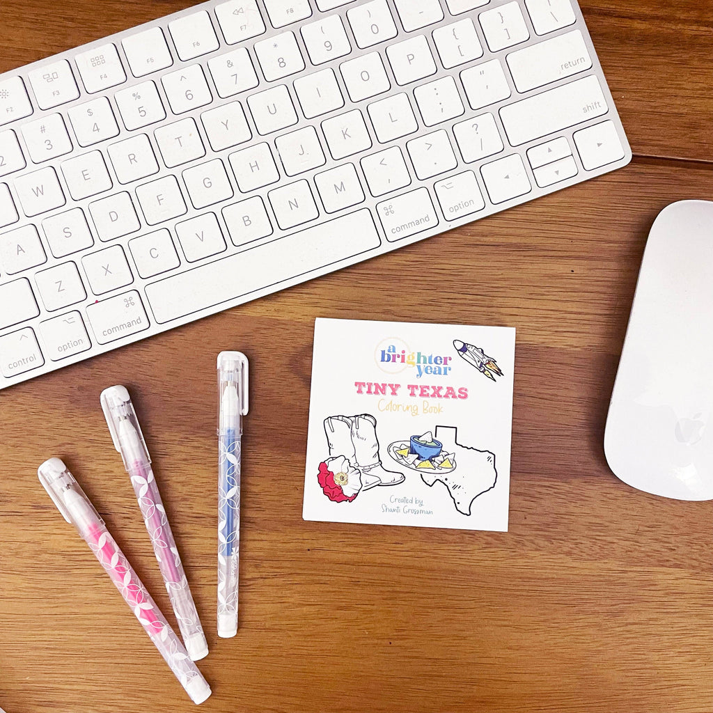 Tiny Texas Themed Illustrations Mini Coloring Book