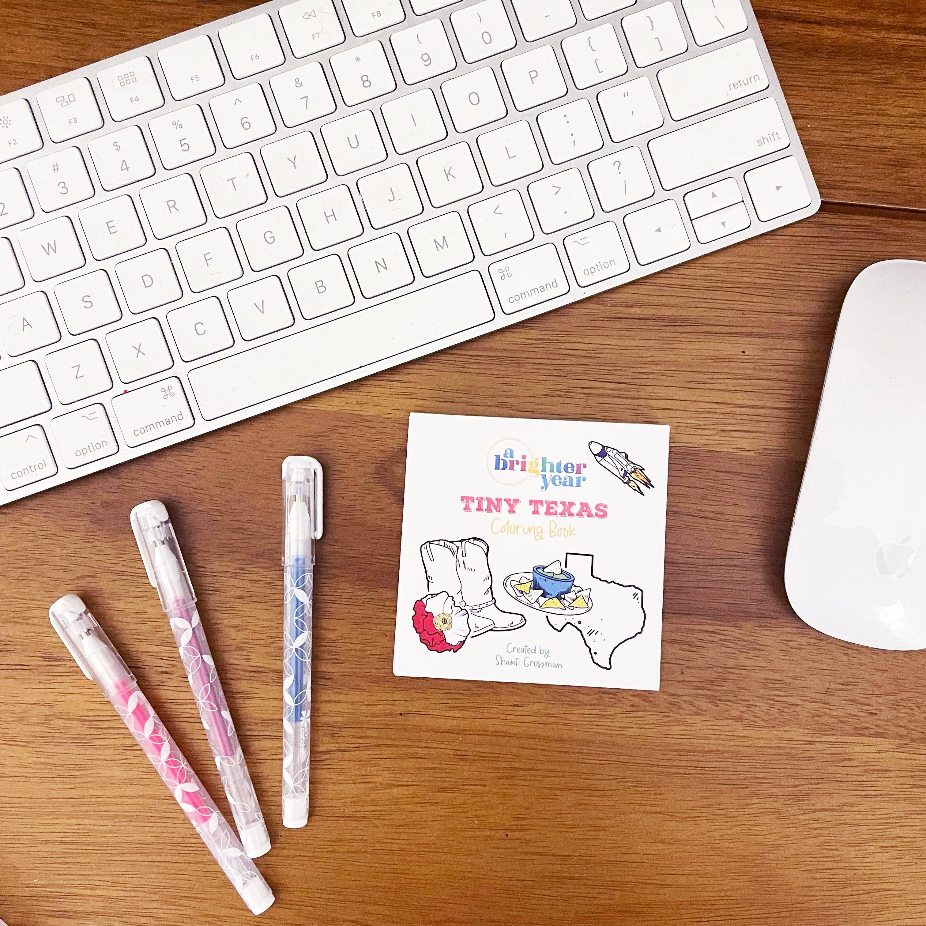 Tiny Texas Themed Illustrations Mini Coloring Book