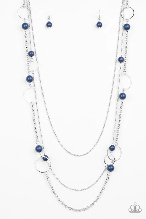 Beachside Babe Necklace Blue