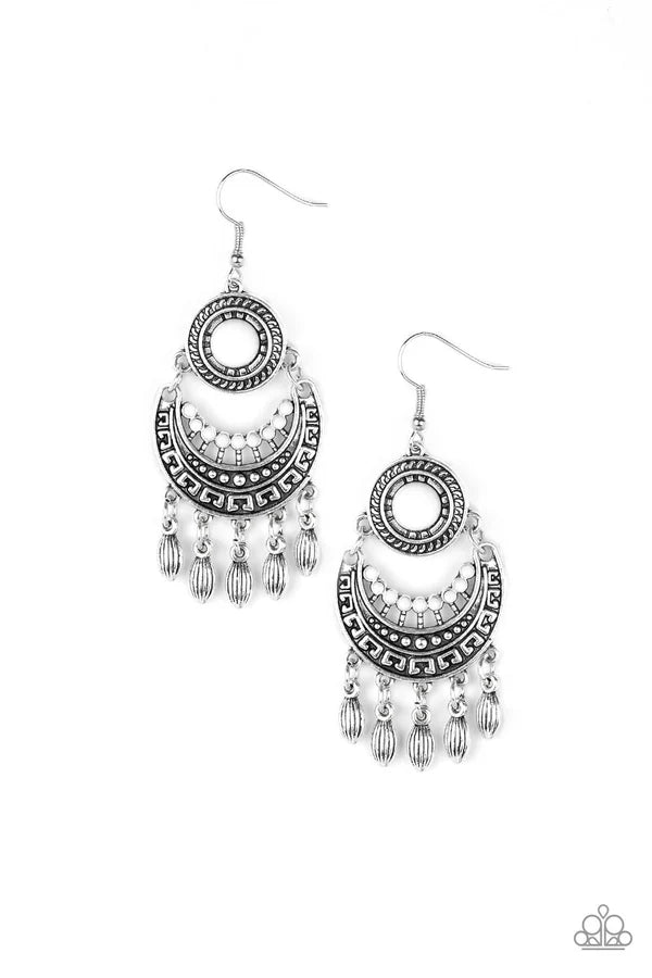 Mantra to Mantra - White Earrings