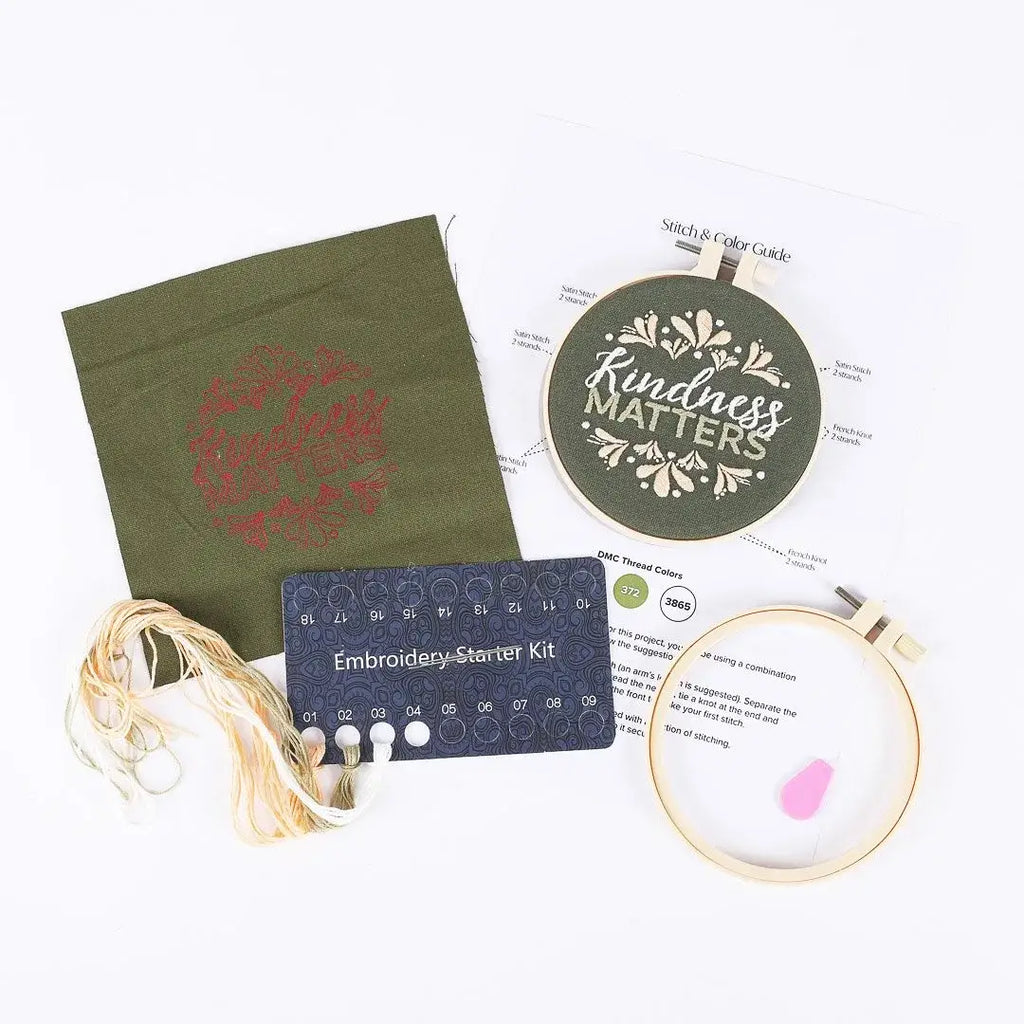 Embroidery Kit - Kindness Matters