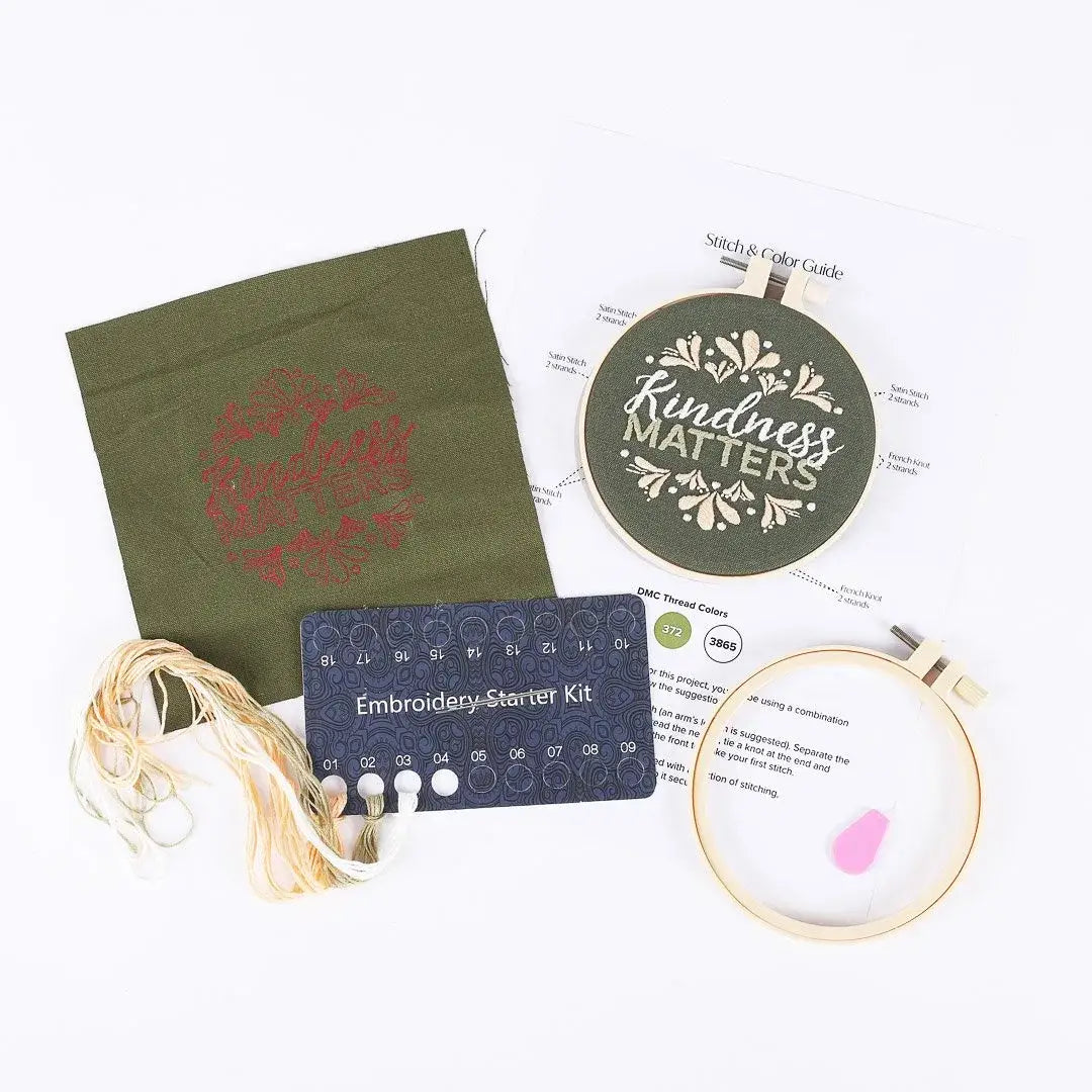 Embroidery Kit - Kindness Matters