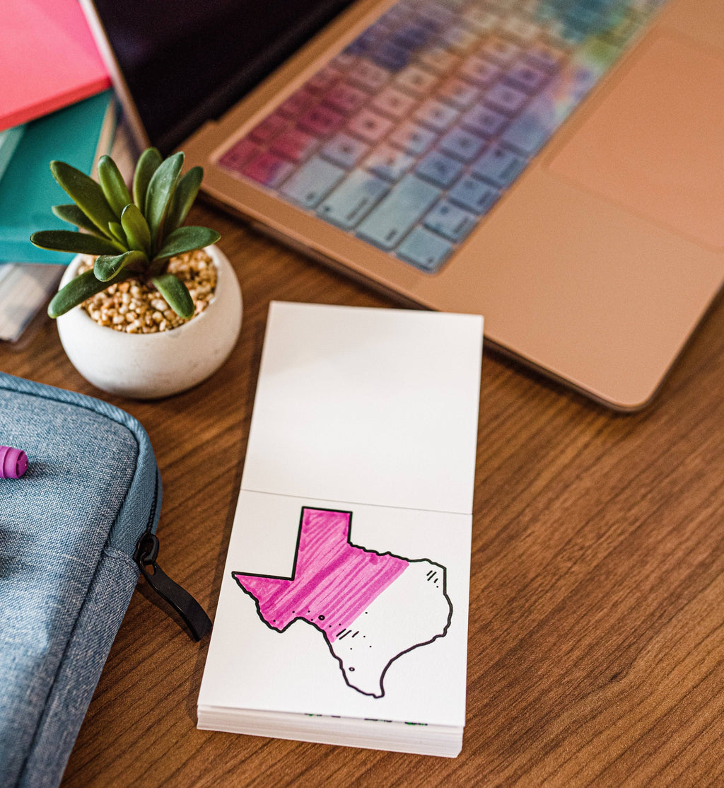 Tiny Texas Themed Illustrations Mini Coloring Book