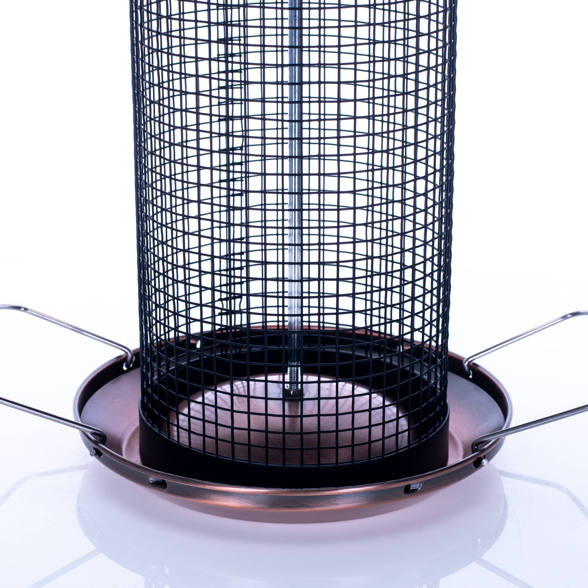 12-in Copper Finish Mesh Metal Secure Cap Cover Bird Feeder