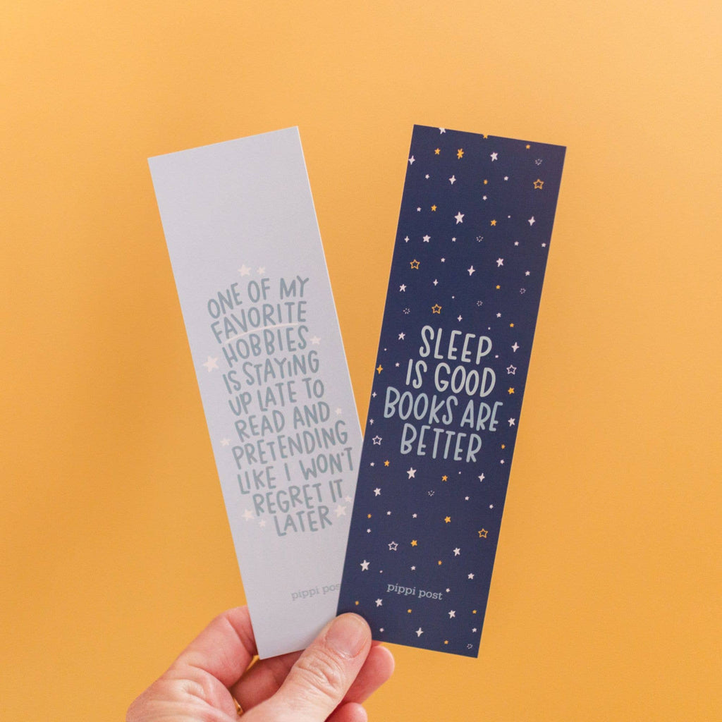 Sleep Is Good Books Are Better Bookmark Set of two