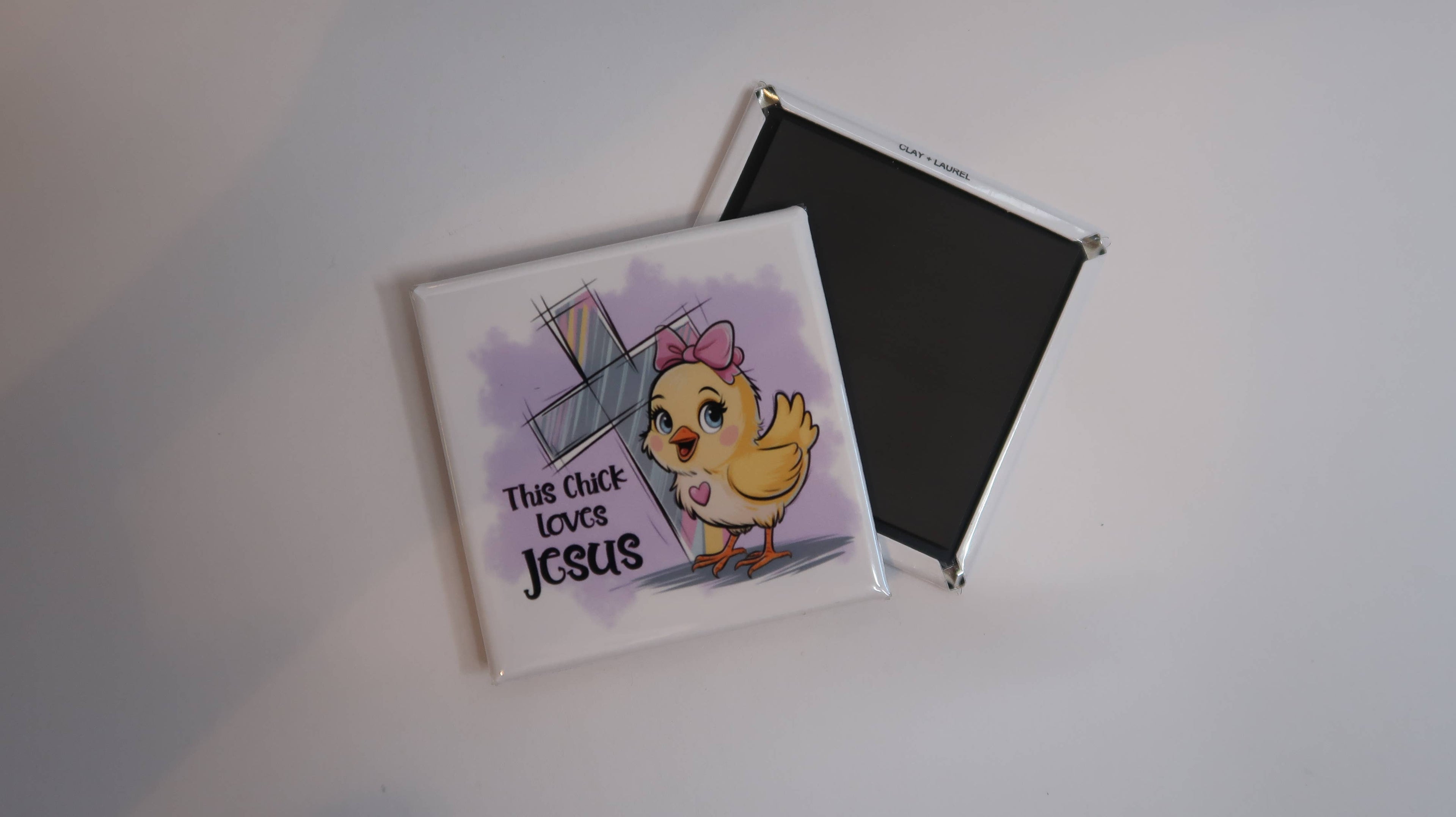 This Chick Loves Jesus Magnet