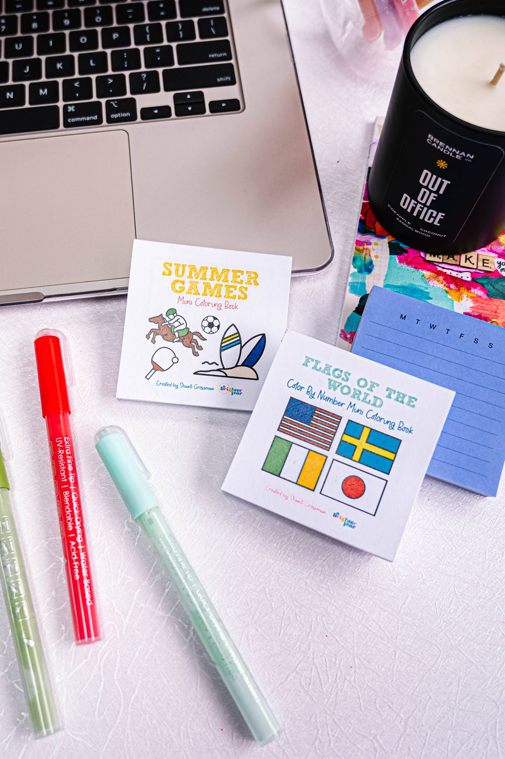 Flags of the World Color by Number Kid's Mini Coloring Book