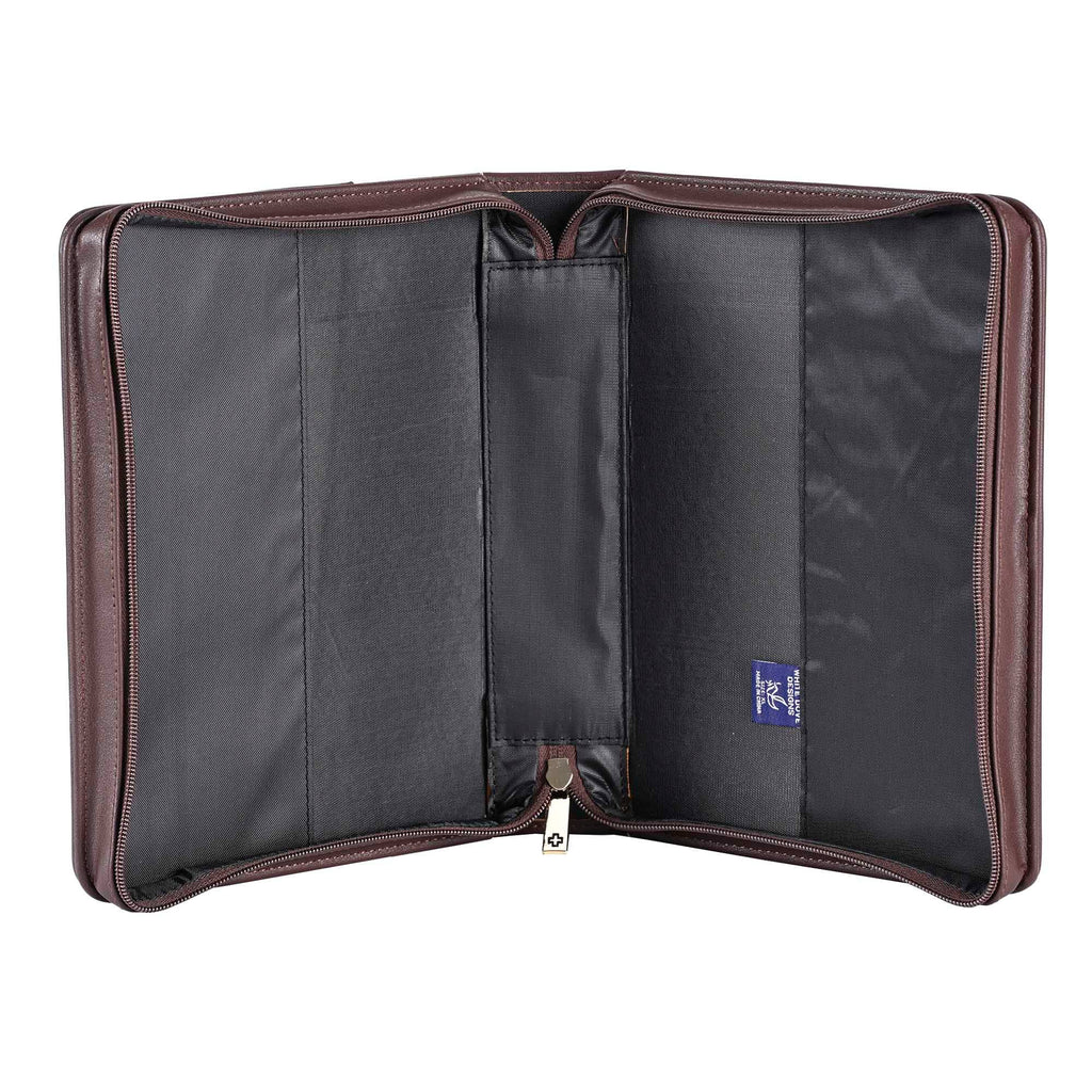 BIBLE COVER CLASSIC FAUX LEATHER DARK BROWN-XXL