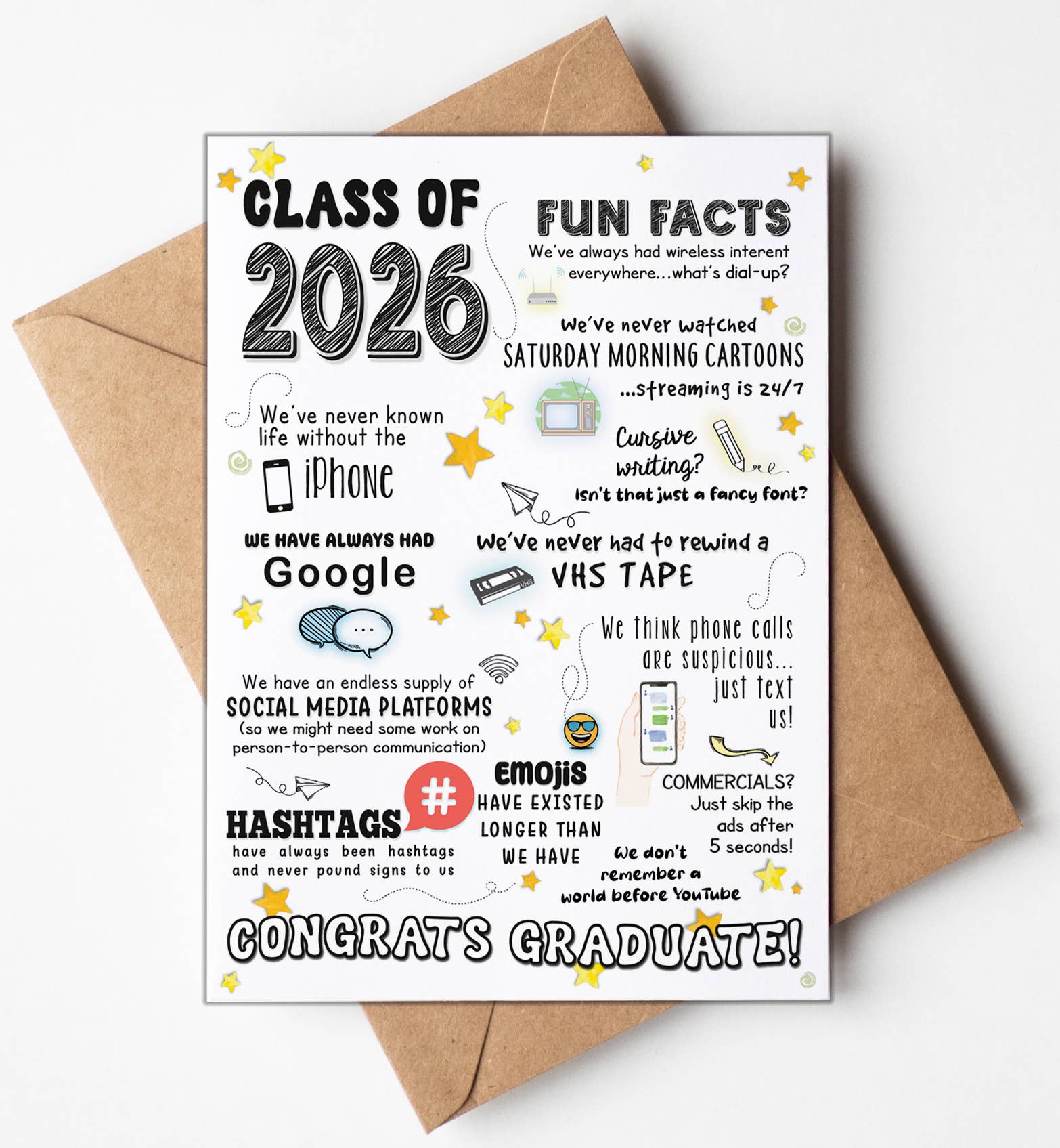 Graduation Card for Him or Her | 2026 ONE