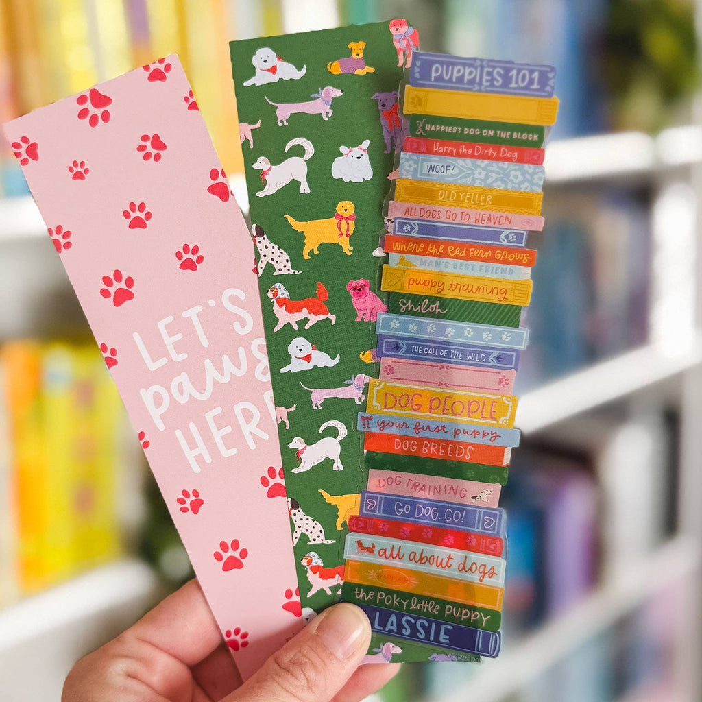 Let's Paws Here Dogs Bookmark Set of two
