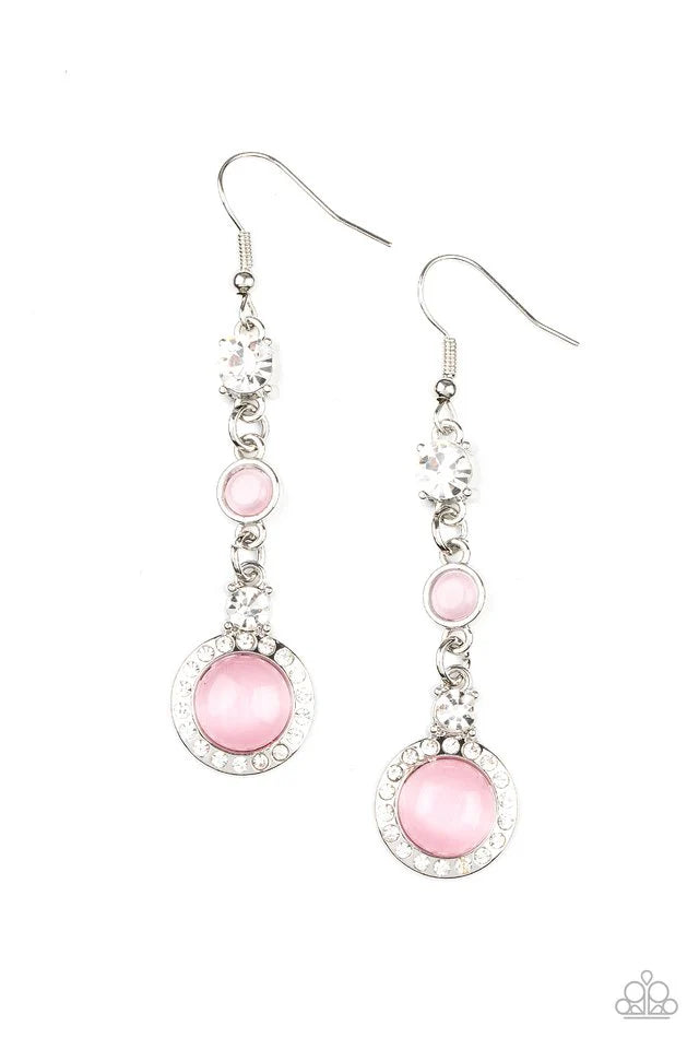 Epic Elegance - Pink Moonstone Earrings