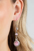 Epic Elegance - Pink Moonstone Earrings