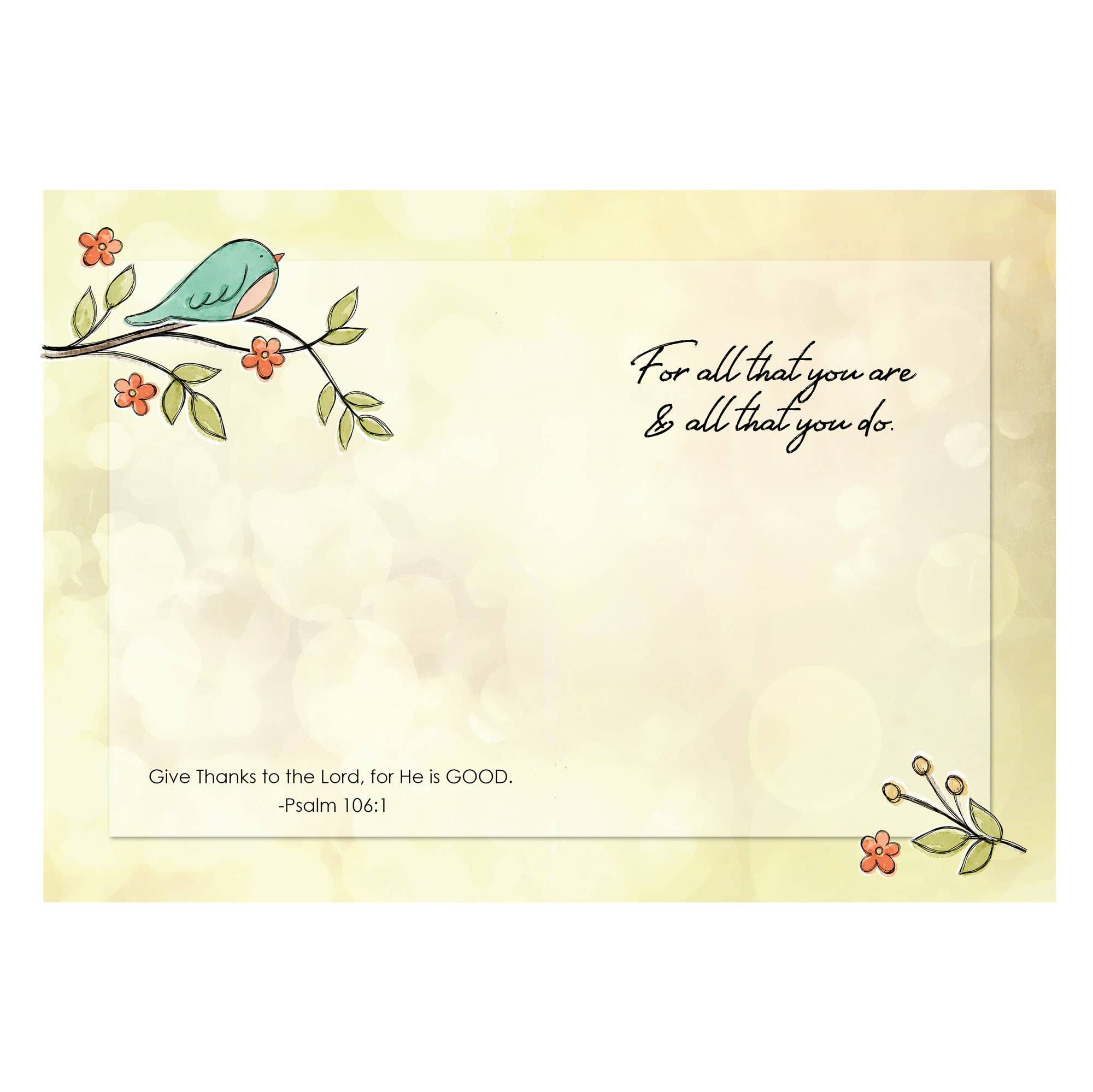 Boxed Cards: Thank you, Bird on Branch Set of 12