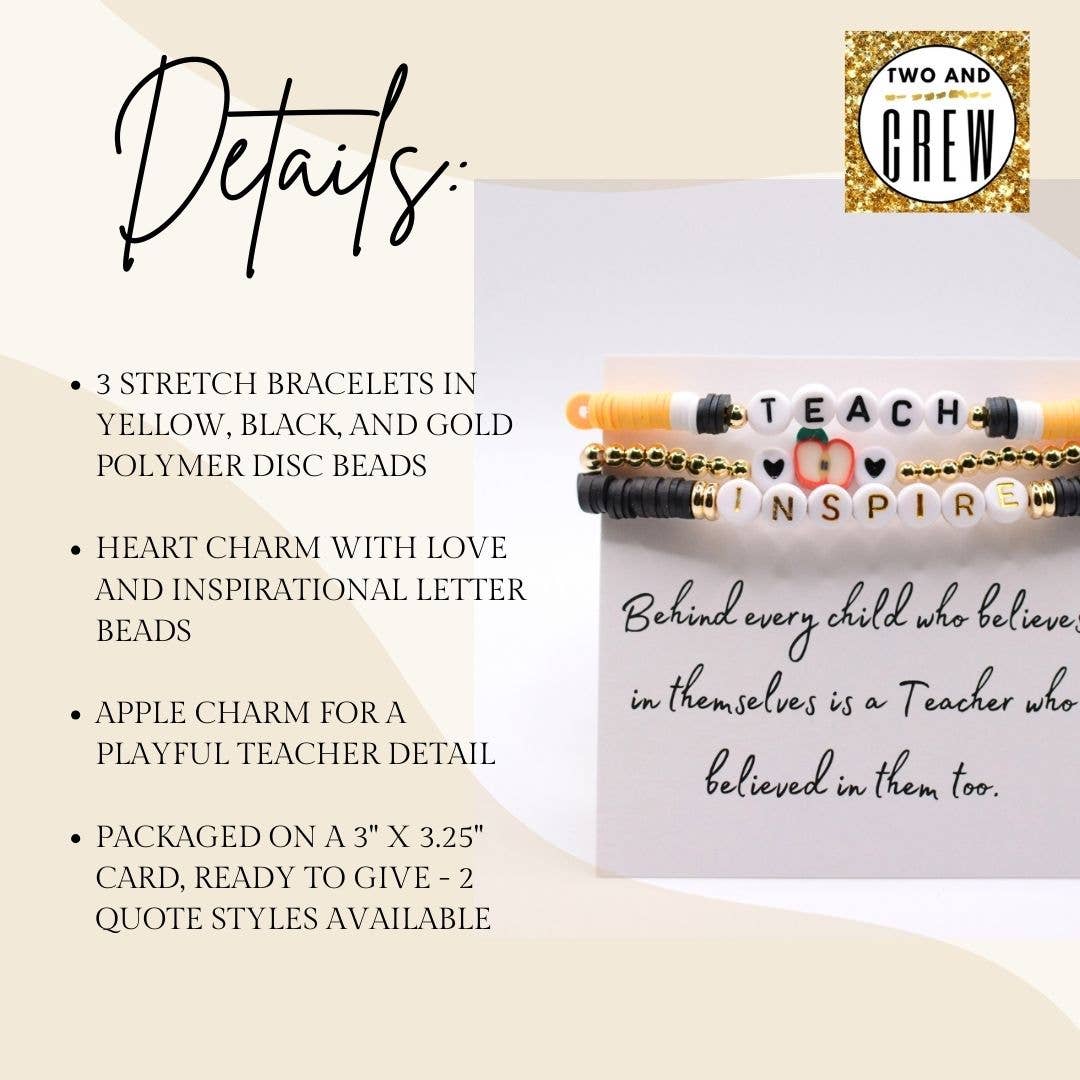 Teach Love Inspire - Teacher Bracelet Set
