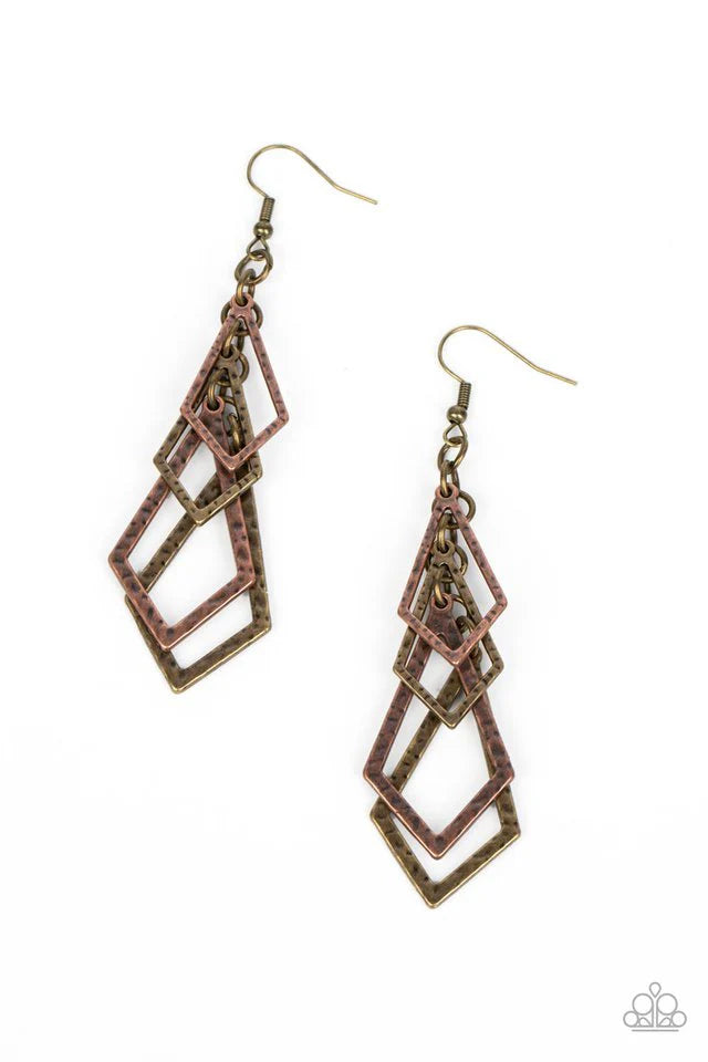 Totally TERRA-ific - Copper and Brass Earrings