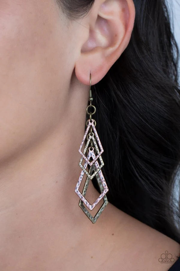Totally TERRA-ific - Copper and Brass Earrings