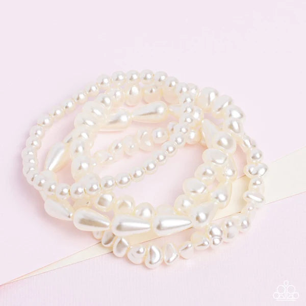 Gossip PEARL - White Faux Pearl Bracelet