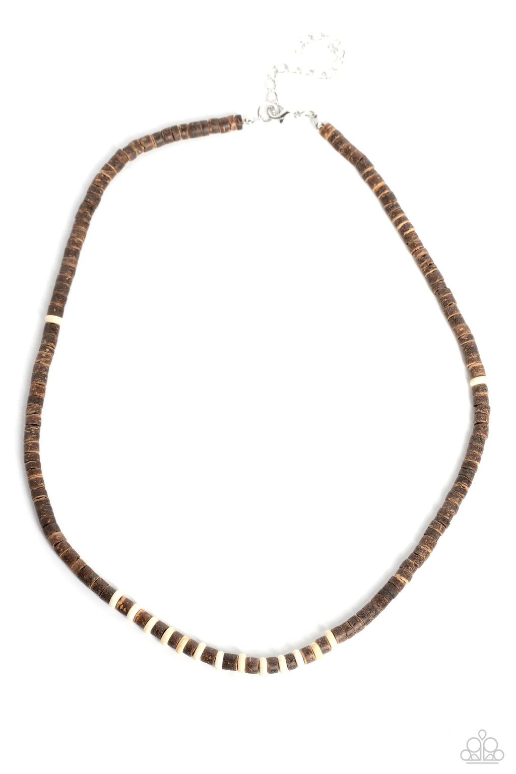 The WOOD Times - Brown and White Urban Necklace