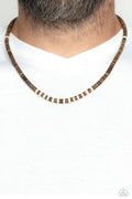 The WOOD Times - Brown and White Urban Necklace