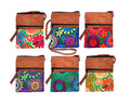 Small Embroidered Floral Leather Purse Passport Bag ONE