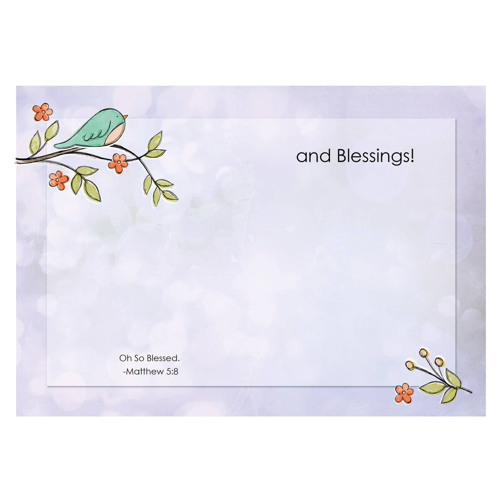 Boxed Cards: Thank you, Bird on Branch Set of 12