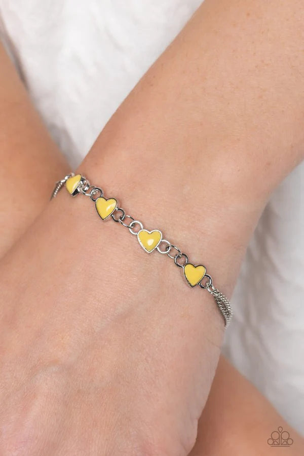 Smitten Sweethearts - Yellow Heart bracelet