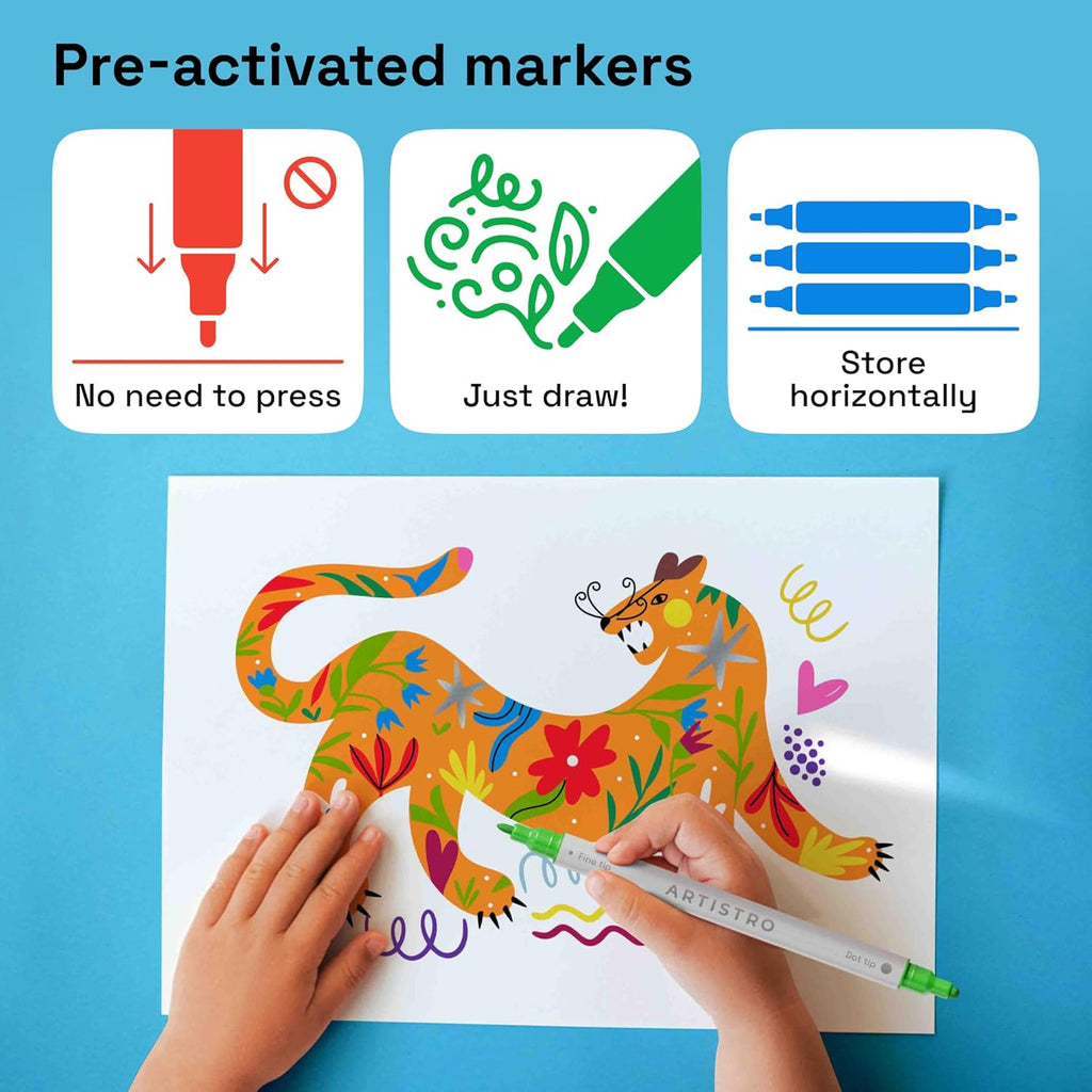 Set of 12 Acrylic Paint Markers Dual Tip