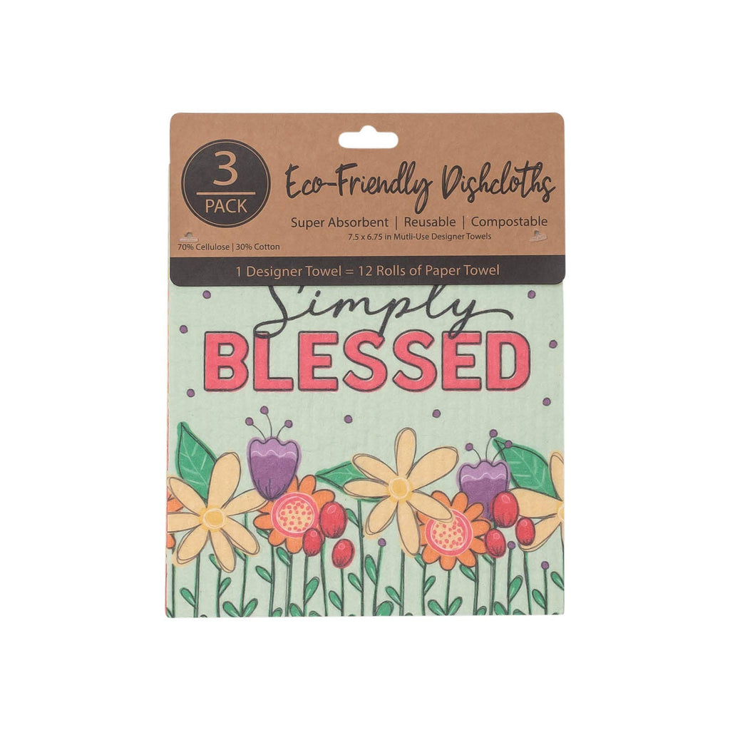 ECO Friendly Dishcloth Set: Simply Blessed