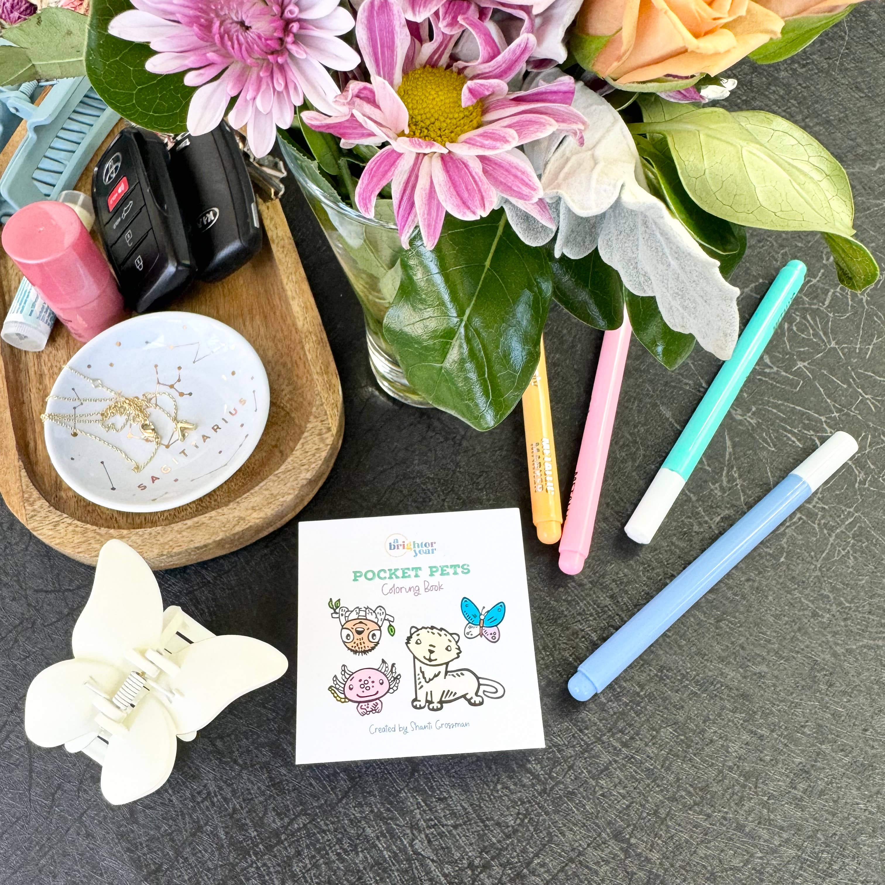 Pocket Pets Animal Designs 3x3 Mini Coloring Book