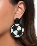 Grand Goalkeeper - Black Post Soccer Earrings