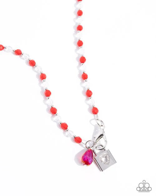 Love Match - Red Locket Necklace