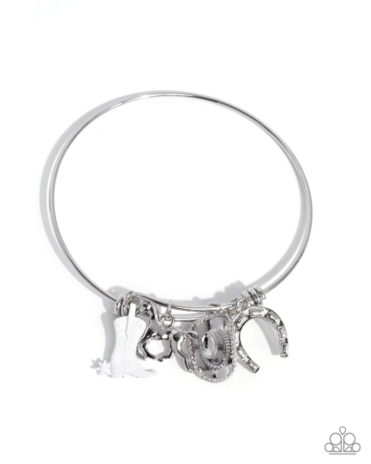 Western Necklace and Bracelet Set Silver