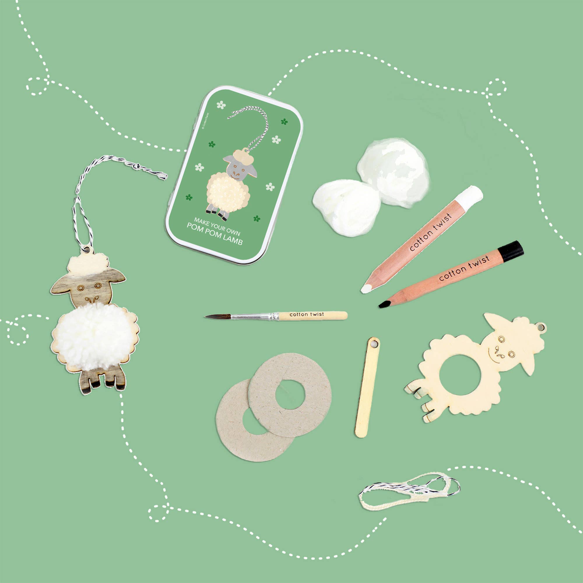 Make Your Own Pom Pom Lamb - Easter Craft Kit