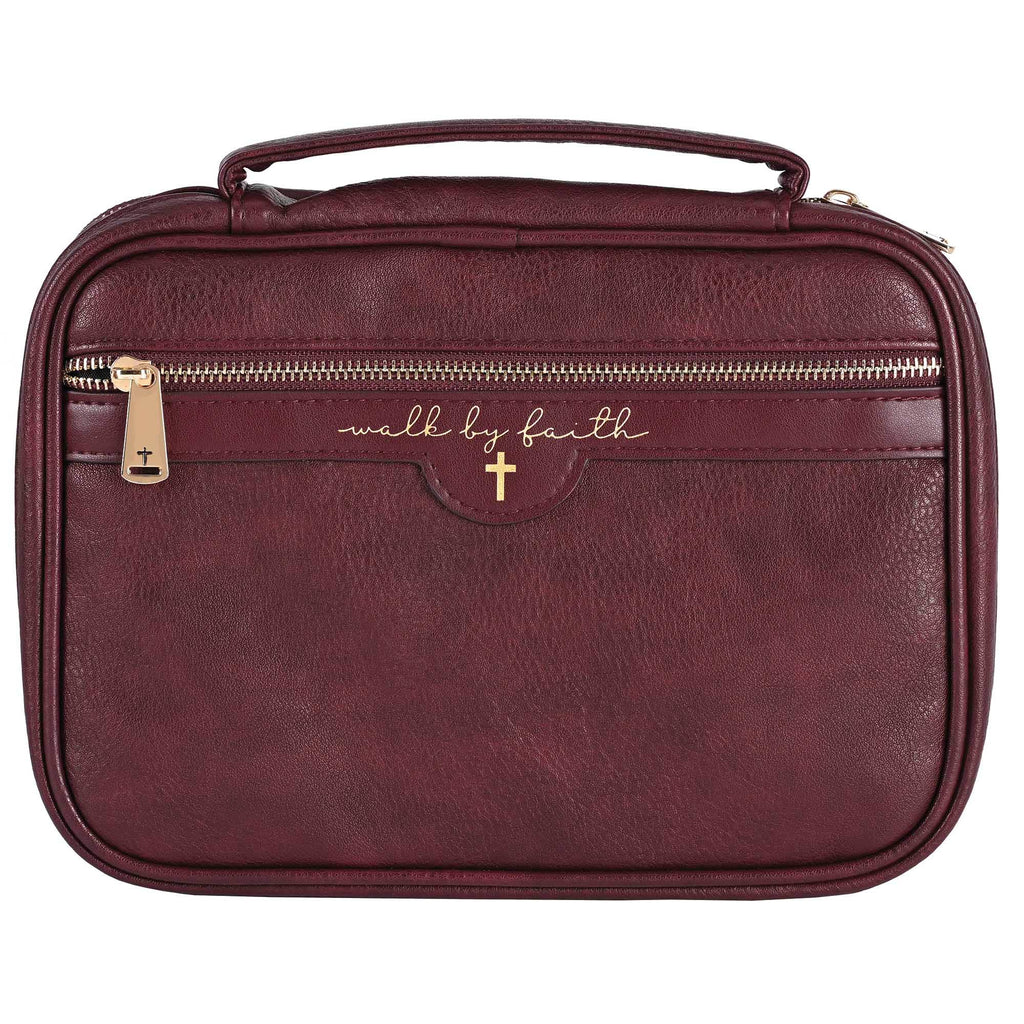 Bible Case Walk By Faith Burgundy XLarge