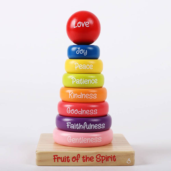 Puzzle Wood Stackable Rings - Fruit Of The Spirit