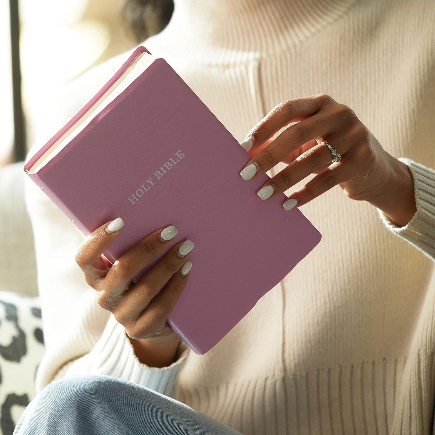 KJV Holy Bible: Gift and Award, Pink Leather-Look