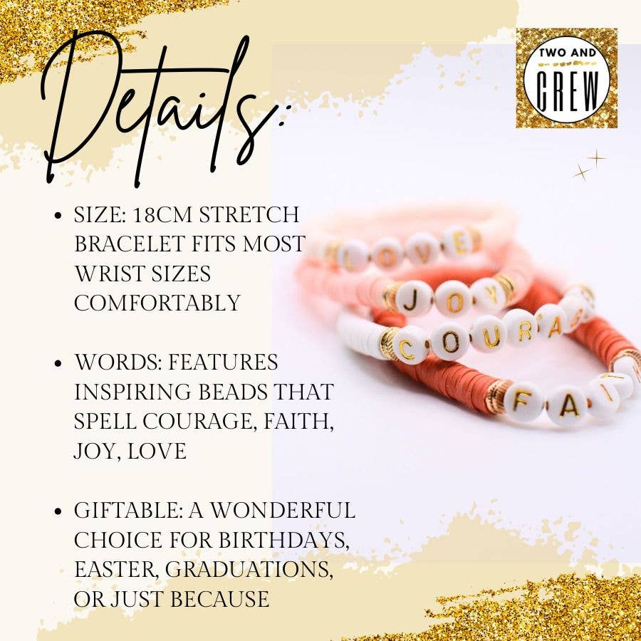 Inspirational Word Bracelet – Courage One Bracelet